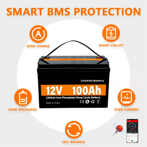 LiFePO4 сонячна батарея для накопичення енергії 12 В 100 Ач